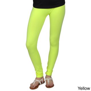 Journee Collection Juniors Seamless Solid Color Neon Leggings
