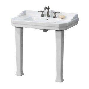 Foremost FL19008W Series 1900 Console Lavatory and Pedestal Combo