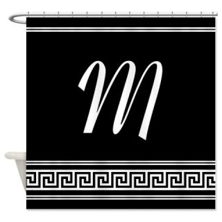  Monogrammed Art Deco Pattern Shower Curtain  Use code FREECART at Checkout