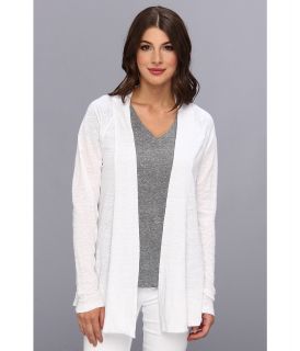 Mod o doc Linen Knit Twist Back Cardigan Womens Sweater (White)