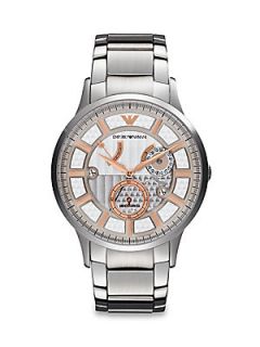 Emporio Armani Round Stainless Steel Watch   Stainless Steel