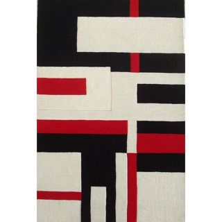 Hand tufted White Wool Cool Rug (5 X 8) (Off WhitePattern AbstractTip We recommend the use of a non skid pad to keep the rug in place on smooth surfaces.All rug sizes are approximate. Due to the difference of monitor colors, some rug colors may vary sli