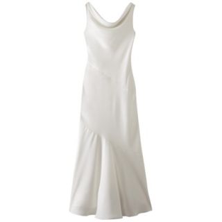 TEVOLIO Womens Soft Satin Cowl Neck Bridal Gown   Porcelain White   4