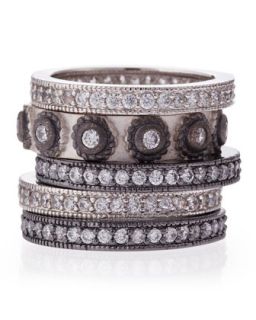 Mixed Eternity Band Stackable CZ Ring Set