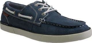 Mens Bass Omega   Navy Canvas Lace Up Shoes