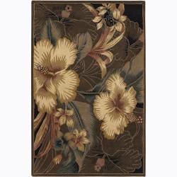 Hand tufted Mandara Beige Floral Rug (79 X 106) (Green, grey, beige, tan, pinkPattern FloralTip We recommend the use of a  non skid pad to keep the rug in place on smooth surfaces. All rug sizes are approximate. Due to the difference of monitor colors, 