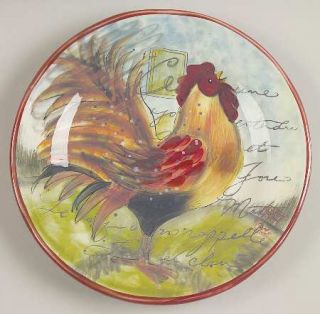 Le Rooster Salad/Dessert Plate, Fine China Dinnerware   Multimotif Roosters, Wor