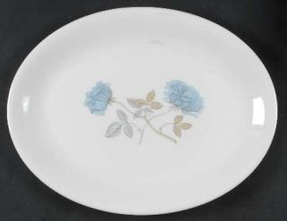 Wedgwood Ice Rose (No Trim, Flair) 13 Oval Serving Platter, Fine China Dinnerwa