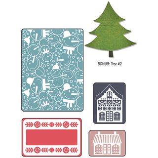 Sizzix Textured Impressions/bonus Sizzlits By Basic Grey nordic Holiday Snowmen