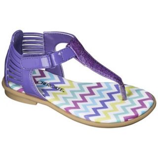 Toddler Girls Cherokee Jingles Thong Sandals   Purple 9