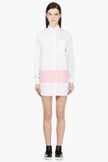 Jacquemus White And Pink Shirt Dress