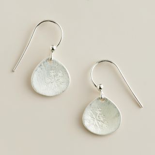 Sterling Silver Dandelion Drop Earrings   World Market