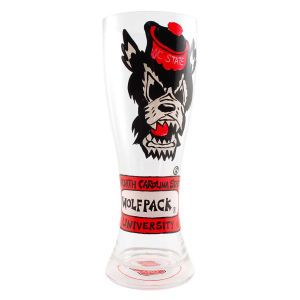 North Carolina State Wolfpack Hand Painted Pilsner Glass