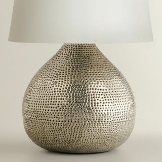 Pewter Prema Punched Metal Table Lamp Base   World Market