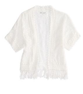 Cream AE Crochet Jacket, Womens XS/S