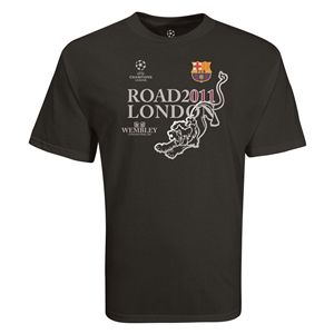 Euro 2012   Barcelona 2011 Road to London T Shirt (Black)