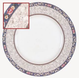Mikasa Mirabella Dinner Plate, Fine China Dinnerware   Tan Marble&Blue Bands,Flo