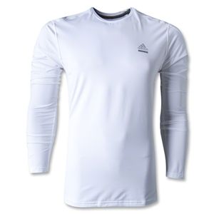 adidas TechFit Fitted Long Sleeve Top (White)