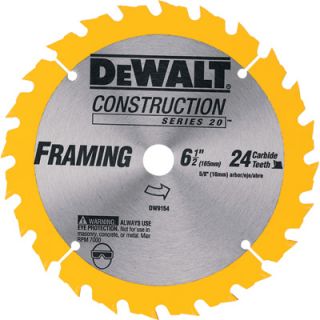 DEWALT Framing Blade   6 1/2in., 24T, Model# DW9154