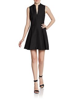 Ashelle Zip Front Dress   Black