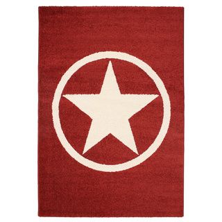 Magic Star Red Area Rug (53 X 77)