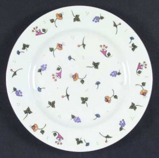 Farberware Ashbury Salad Plate, Fine China Dinnerware   Floral & Fruit Rim, Smoo