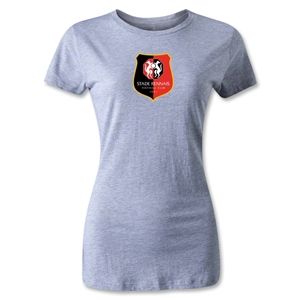 hidden Stade Rennais FC Crest Womens T Shirt (Gray)