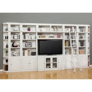 Parker House Boca Extended Library Wall Entertainment Center Bookcase   Cottage
