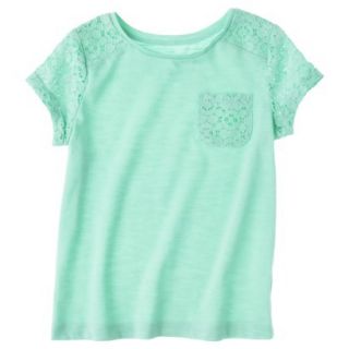Cherokee Infant Toddler Girls Short Sleeve Tee   Mint Green 4T