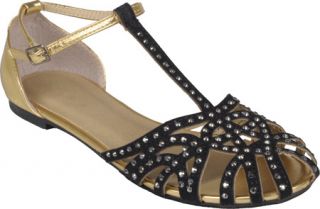 Womens Journee Collection Sapphire 74   Black Ornamented Shoes