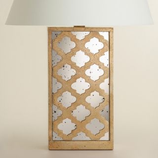 Moroccan Lattice Mirror Table Lamp Base   World Market