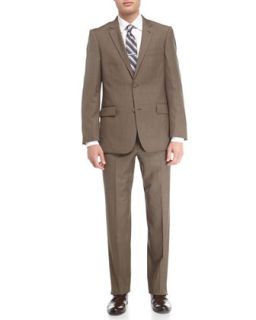 Wool Twill Modern Fit Suit, Taupe