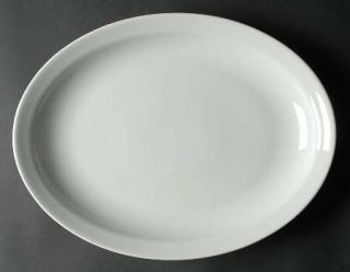 Tognana Acapulco 14 Oval Serving Platter, Fine China Dinnerware   All White, Ri