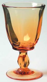 Tiffin Franciscan Desert Red (Amber,Heavy Cry) Water Goblet   Stem #115, Amber,