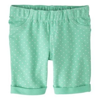 Circo Infant Toddler Girls Polkadot Jegging Bermuda Short   Mint Green 3T
