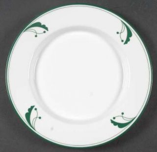 Dansk Bayberry Green Salad Plate, Fine China Dinnerware   Flora Line,Green Leave