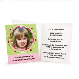 Ladybugs Oh So Sweet Personalized Invitations