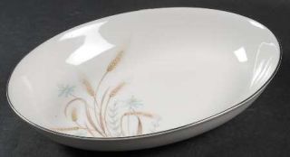 Norcrest Wheat Bouquet 9 Oval Vegetable Bowl, Fine China Dinnerware   Brown Whe