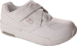 Mens Propet PedWalker 25   White Velcro Shoes