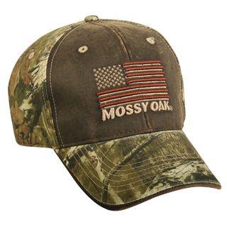 Mossy Oak American Flag Adjustable Hat