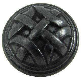 Stone Mill Hardware Antique Black Cross Flory Cabinet Knob (case Of 25) (ZincHardware finish Antique blackDimensions 1.25 inches long x 1 inch deepCircular cabinet knob with a raised cross hatch patternCase of 25Includes installation screwModel number C