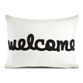 Alexandra Ferguson Welcome Decorative Pillow WLCM 148 XX Color Cream & Bla