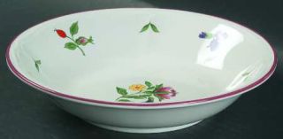 International Rosalynn Coupe Soup Bowl, Fine China Dinnerware   Floral,Maroon Tr