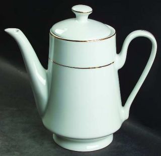  Emily Gold Teapot & Lid, Fine China Dinnerware   Porcelain, China, Whit