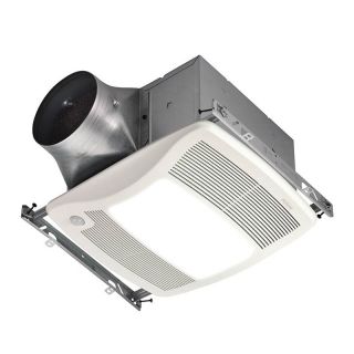 Broan XB110HL Ultra Single Speed Humidity Sensing Bathroom Fan with Light