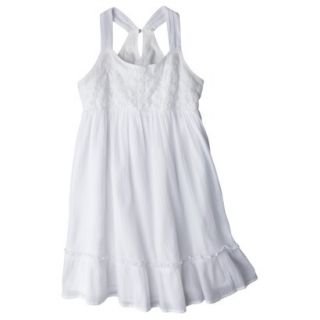 Cherokee Girls Strappy Dress   Fresh White XL