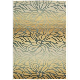 Hand tufted Contour Abstract Lilies Breeze Rug (36 X 56)