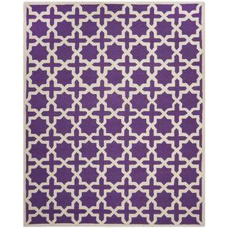 Safavieh Handmade Moroccan Cambridge Purple Wool Rug (9 X 12)