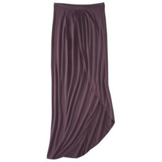 Mossimo Womens Wrap Front Maxi Skirt   Berry Lacquer XL