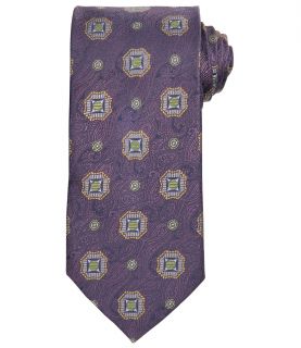 Signature Gold Tapestry with Medallions Long Tie JoS. A. Bank